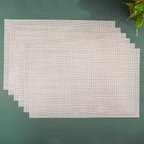 Beige Solid Table Mats | Set of 2,4,6