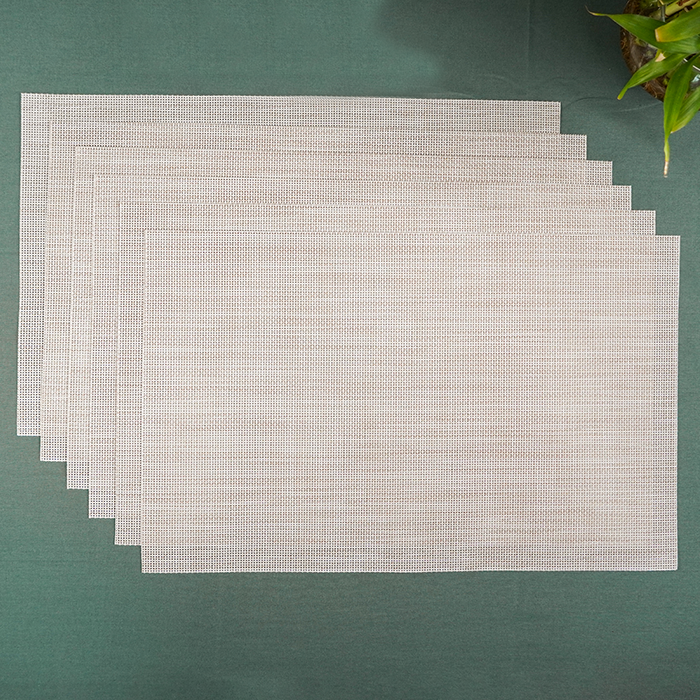 Beige Solid Table Mats | Set of 2,4,6