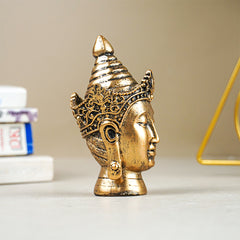 Mini Gold Buddha Head Statue