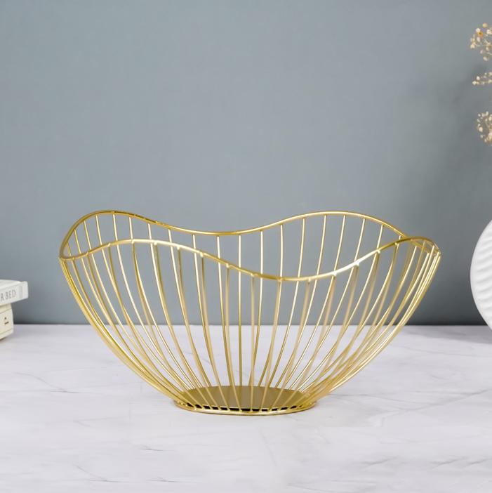 Gold Wire Fruit Basket