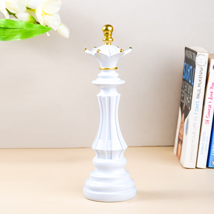 White Queen Chess Piece Sculpture