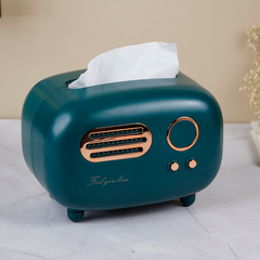 Teal Retro Tissue Box Cover