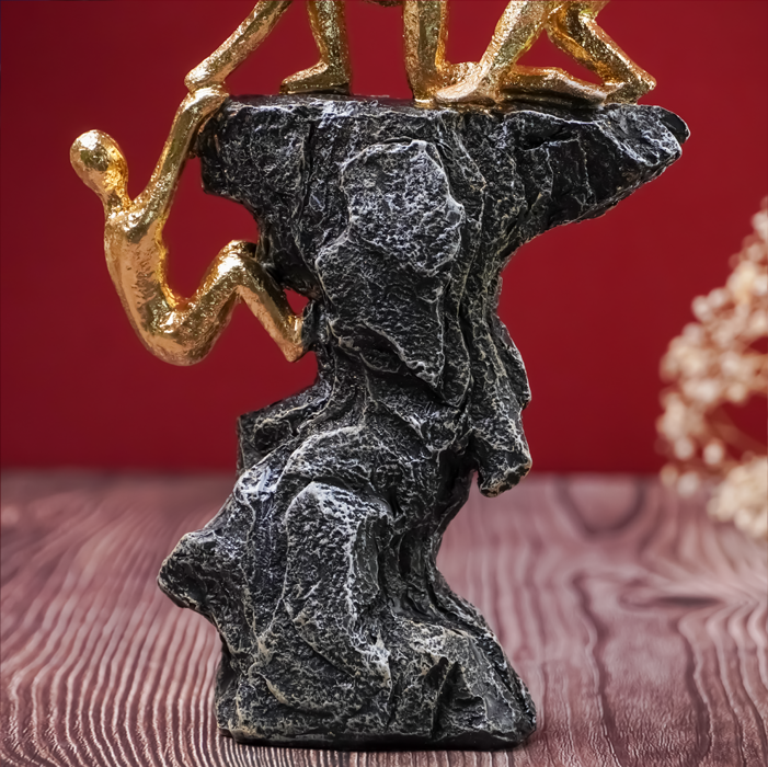 Gold-Clad Teamwork Sculpture on Granite Base