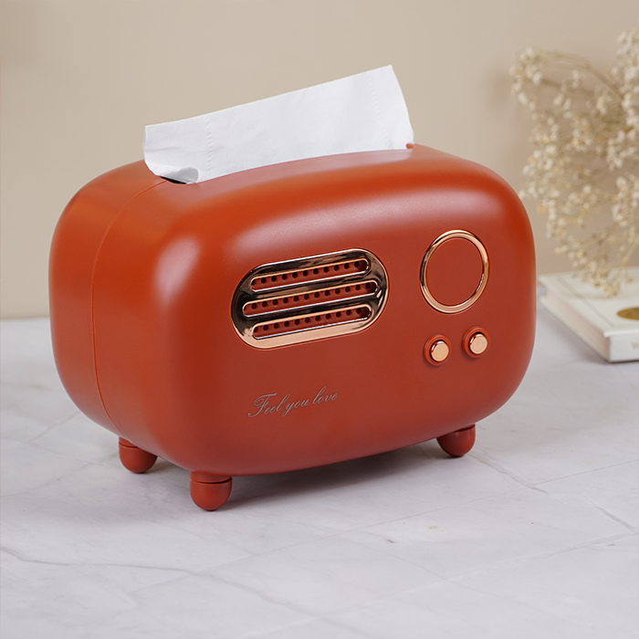 Tangerine Retro Tissue Box Cover