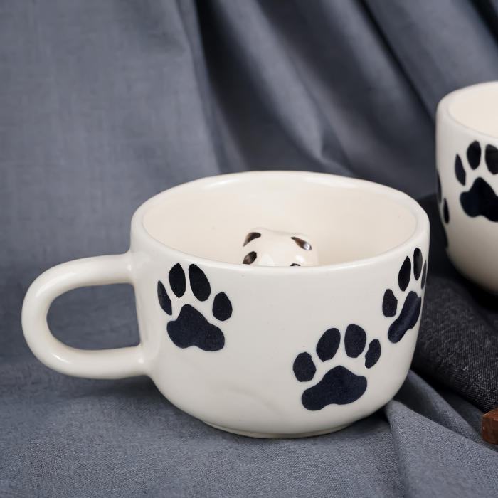 Ceramic Mug with Panda Figurine Inside