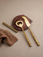 5-Piece Gold Bar Tool Set with Hammered Handles - The Golden Theory