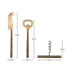 5-Piece Gold Bar Tool Set with Hammered Handles - The Golden Theory