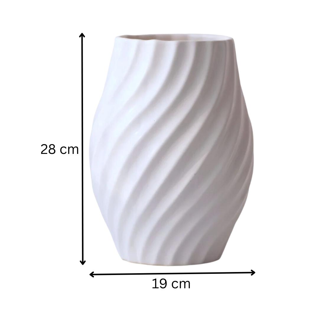 White Ceramic Flower Vase