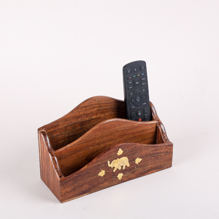 wooden remote stand