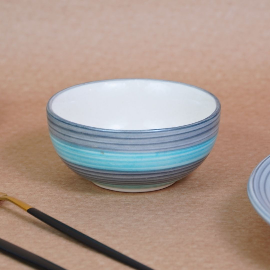 Ceramic Pastel Harmony Circles Dinner Set (Set of 18)