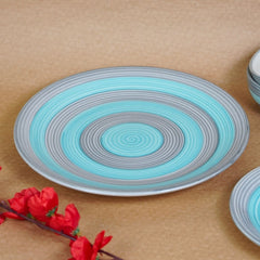 Ceramic Pastel Harmony Circles Dinner Set (Set of 18)