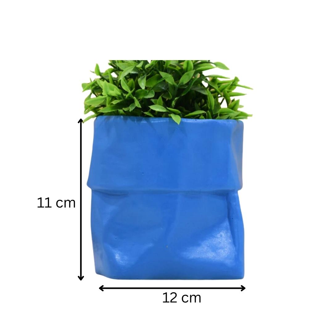 Blue Resin Planter