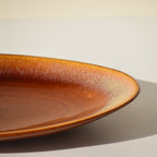 Orange Ceramic Oval Shaped Platter