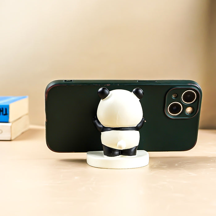 Black and White Panda Phone Holder