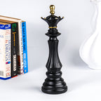 Black and Gold Chess King Sculpture