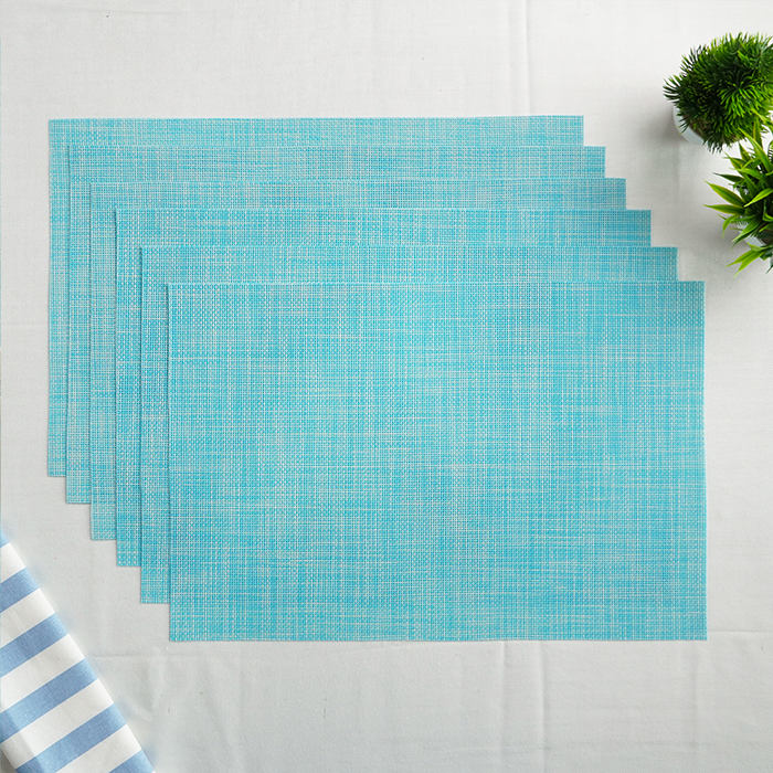 Teal Solid Textured Mat