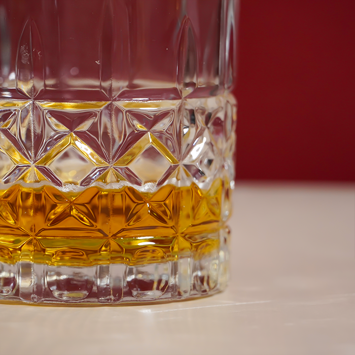 Diamond Grid Cut Design Whiskey Glasses - Set of 6