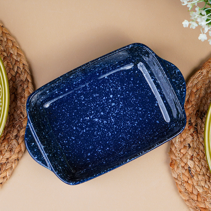 Blue Speckled Ceramic Bakeware