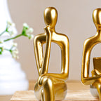Golden Sitting Figurines | Set of 3