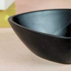 Ceramic Pyramid Serving Bowl in Black