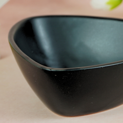 Ceramic Pyramid Serving Bowl in Black