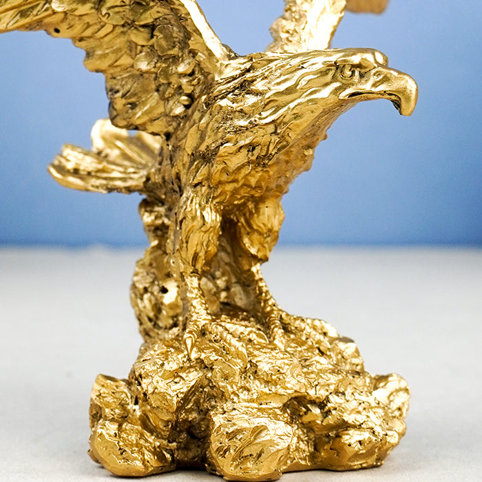 Golden Textured Eagle Sculpture