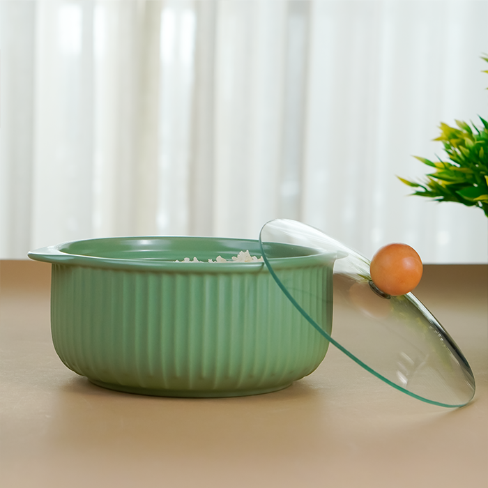 Green Meadow Ceramic Casserole