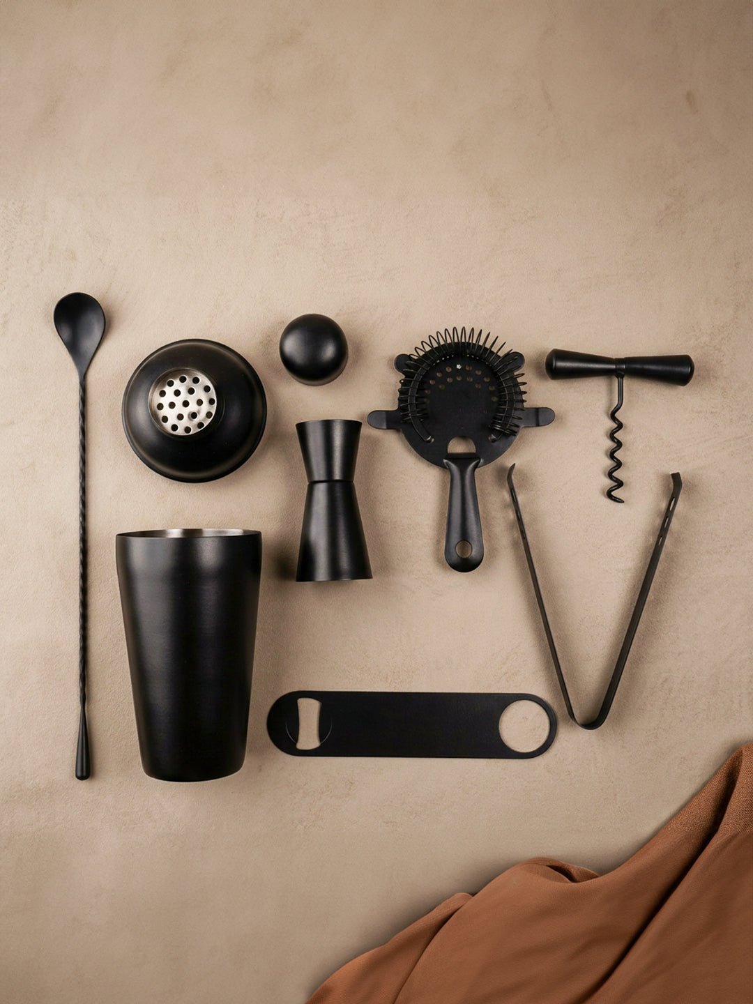 7-Piece Matte Black Bar Tool Set Secondary image