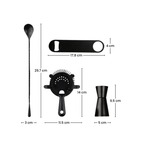 7-Piece Matte Black Bar Tool Set - The Golden Theory