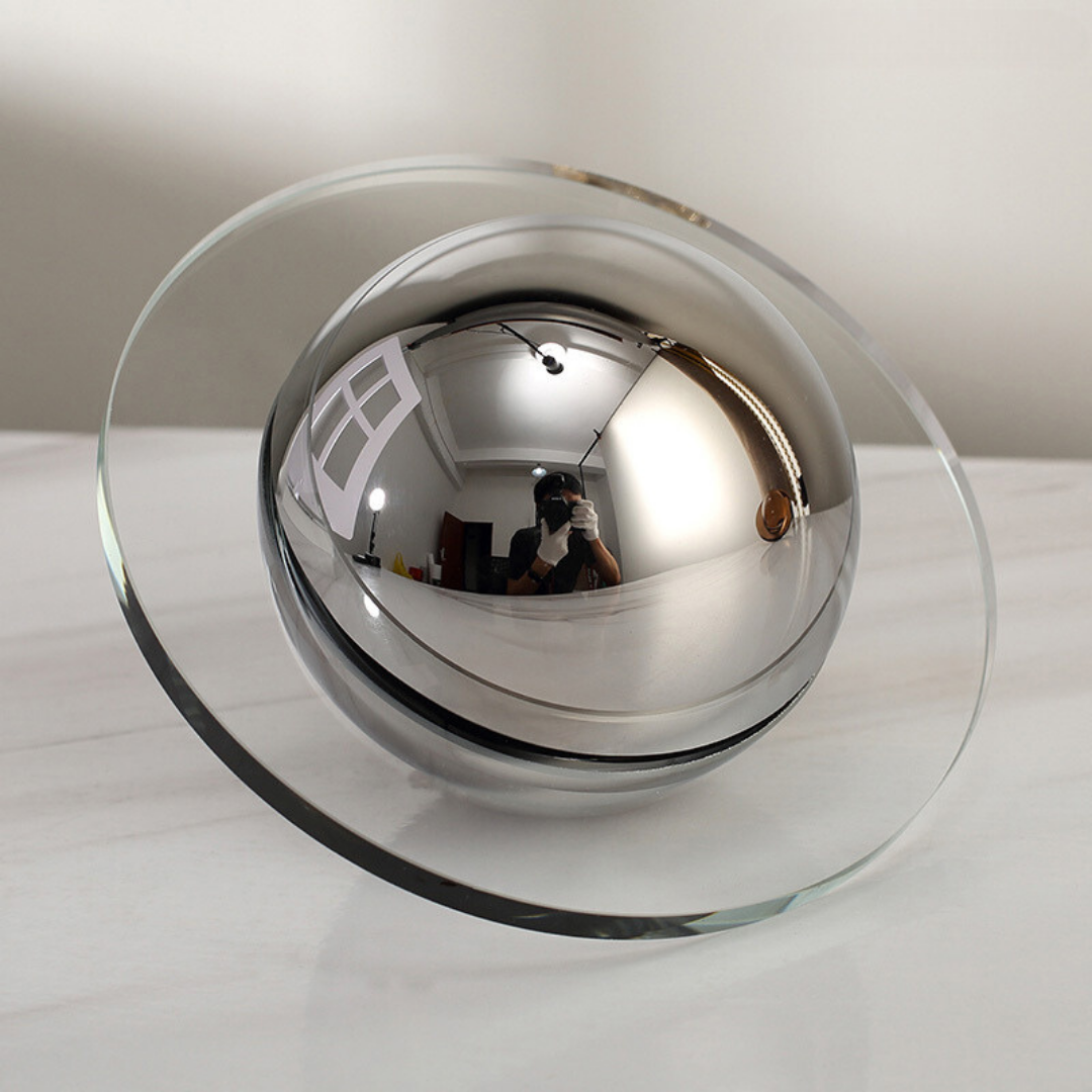 UFO Shaped Disc Ball Décor- Silver Main image