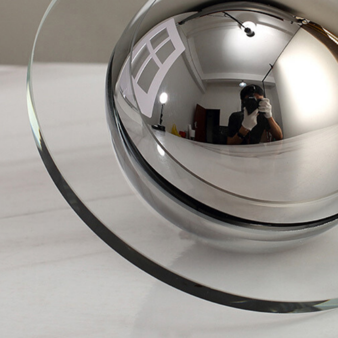 UFO Shaped Disc Ball Décor- Silver Secondary image