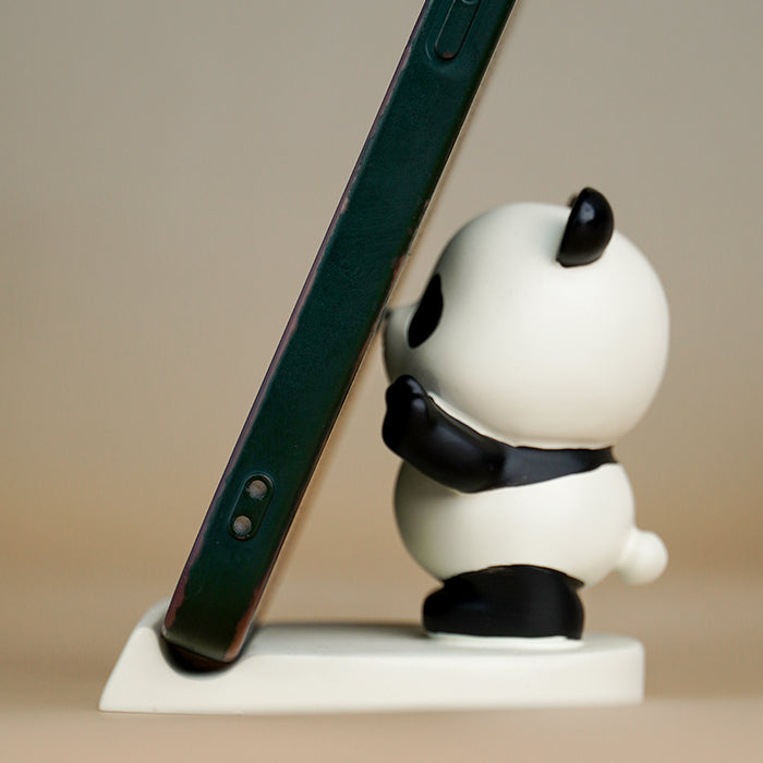 Black and White Panda Phone Holder