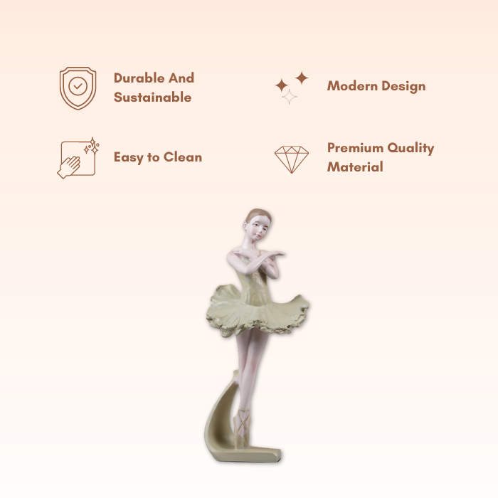 Pastel Green Standing Ballerina Figurine