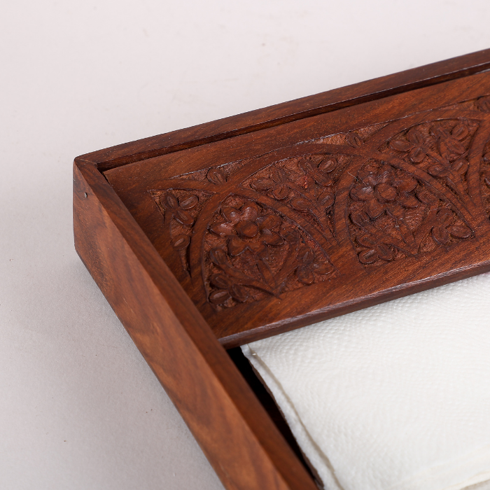 Wooden Crafted Tissue Holder