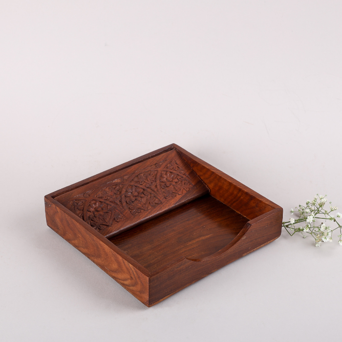 Wooden Crafted Tissue Holder