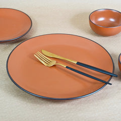 Rust Ceramic Dinner Set (Set of 18)