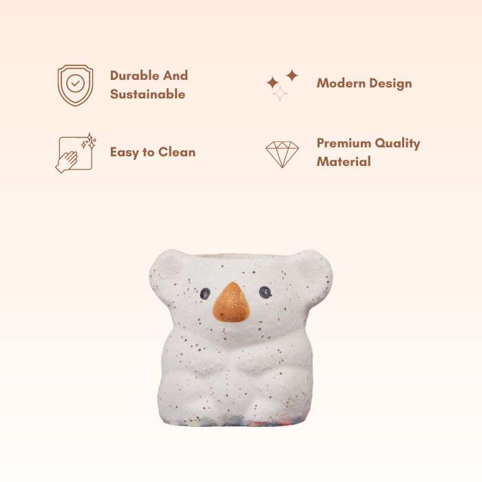Charming Speckled Ceramic Koala Planter - Large