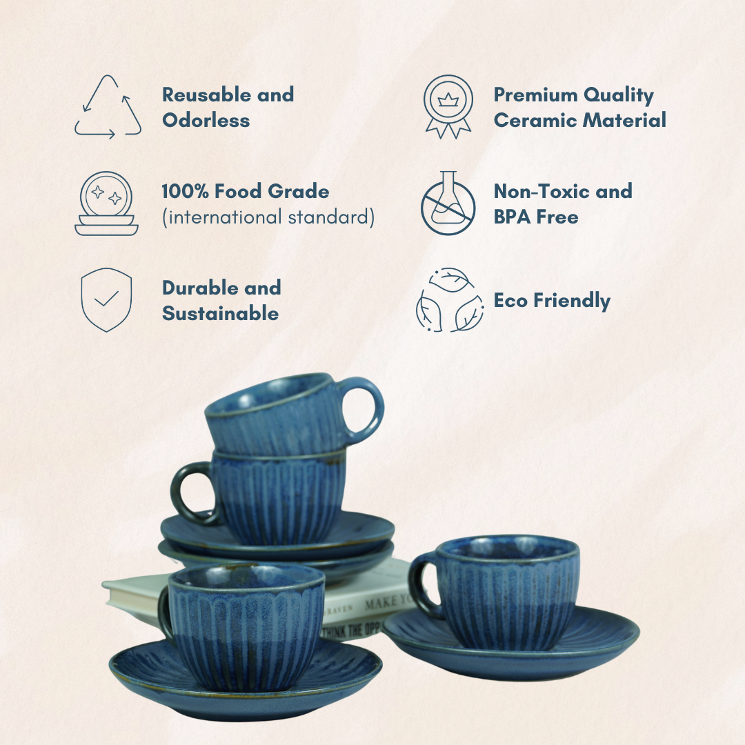 Denim on Denim Cup and Saucer | Blue