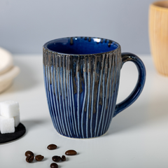 Striking Lines Blue Mug