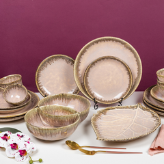 Pink Color Dinner Set - Set of 26