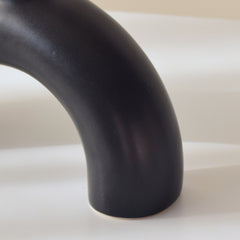 Black Ceramic Double-Leg Flower Vase