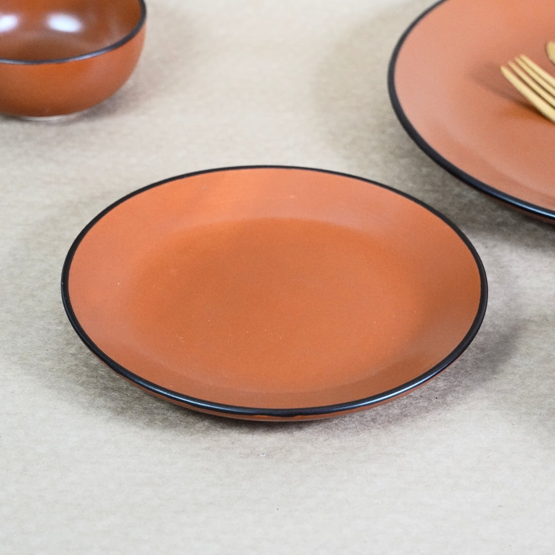 Rust Ceramic Dinner Set (Set of 12)