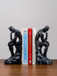 Black Sculptural Figure Bookend Set