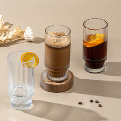 Premium Textured Drinking Glasses – Set of 6