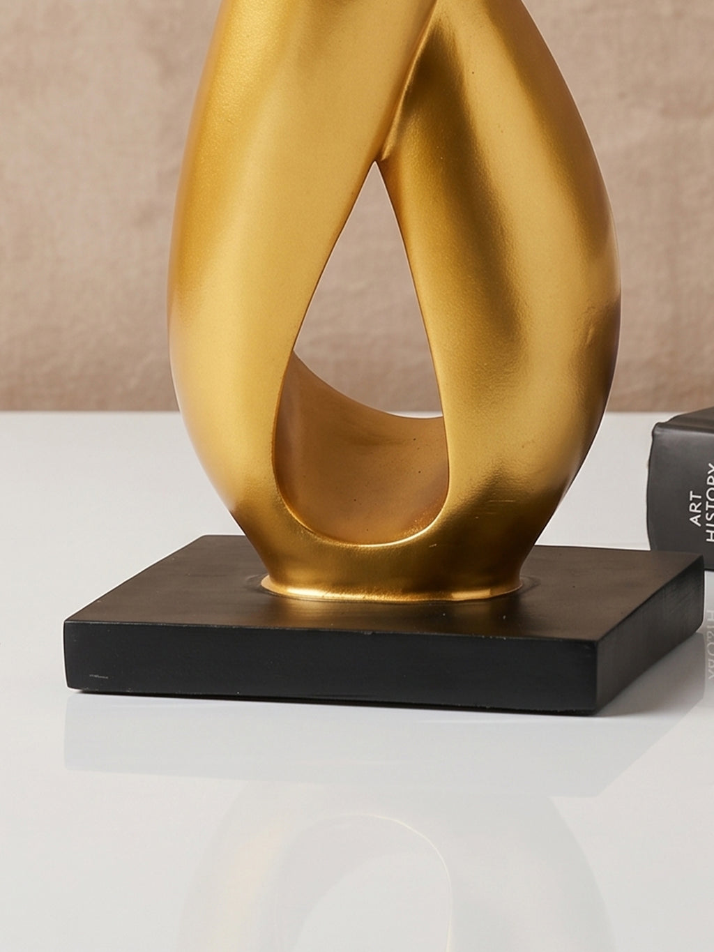 Gold Infinity Loop Sculpture