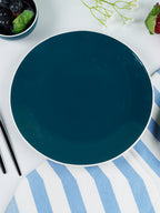 Deep Blue Ceramic Dinnerware - Set of 18