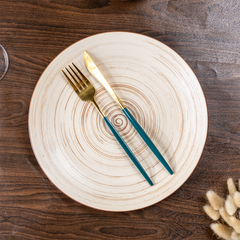 Cream Ceramic Spiral Dinnerware - Set of 18