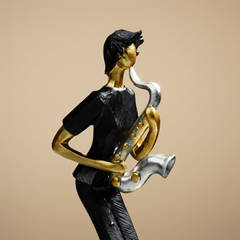 Modern Saxophonist Abstract Sculpture