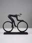 Black and Silver Cyclist Sculpture