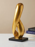 Gold Infinity Loop Sculpture